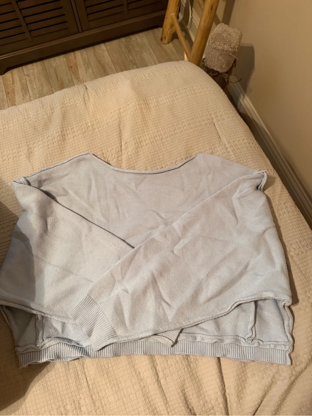 Altar'd State Pale Blue Knit Sweater - Boatneck